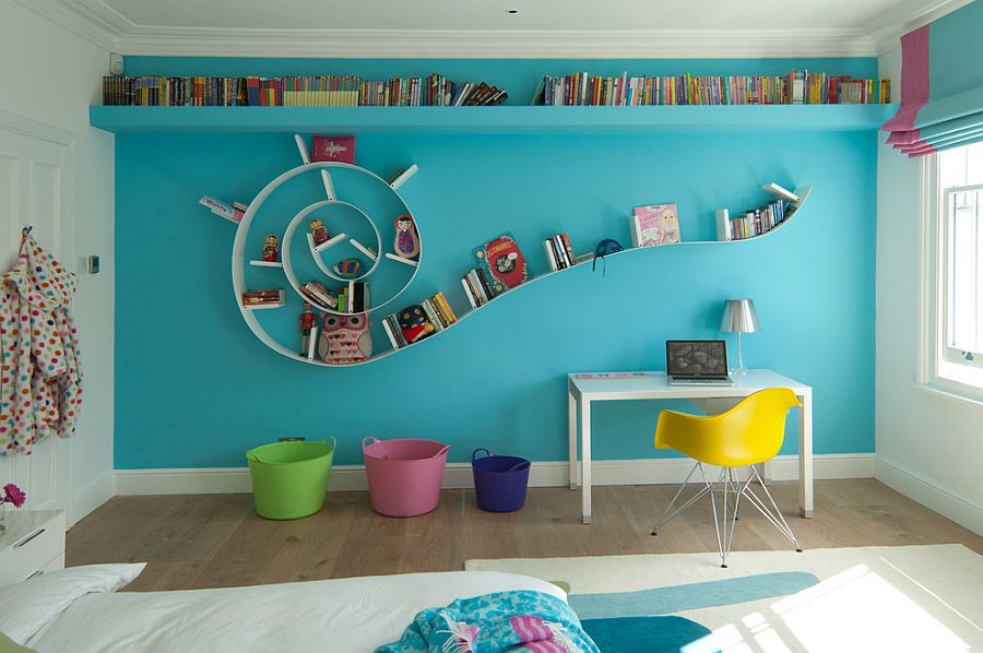 Kids Room ... fabulous bookworm bookshelf in the modern kidsu0027 room [design: de hasse] UQNGWIW
